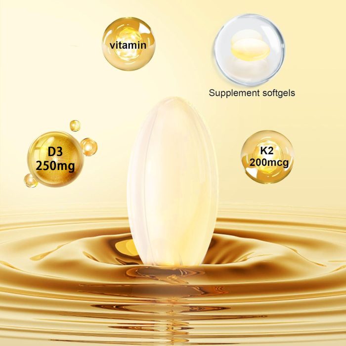 D3+K2 Soft Capsules - Helps with Bone Health - 图片 4